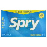 Spry Natural Peppermint Sugar-Free Gum, 10 count