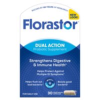 Florastor Dual Action Probiotic Supplement, 30 count