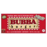 Bubba Burger Gluten Free Burgers with Jalapeno Peppers, 6 count, 32 oz, 32 Ounce