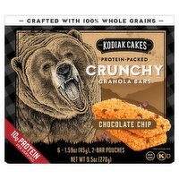 Kodiak Cakes Protein-Packed Chocolate Chip Crunchy Granola Bars, 1.59 oz, 6 count