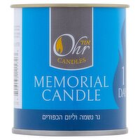Ohr 1 Day Memorial Candle