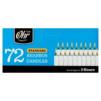 Ohr Standard Shabbos Candles, 72 count