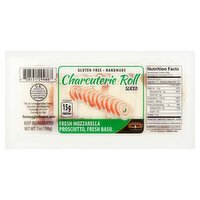 Formaggio Sliced Fresh Mozzarella Prosciutto, Fresh Basil Charcuterie Roll, 7 oz