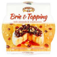 Formaggio Brie & Topping with Almonds & Cranberries, 11 oz