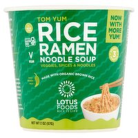 Lotus Foods Tom Yum Rice Ramen Noodle Soup, 2 oz