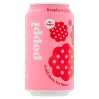 Poppi Raspberry Rose Prebiotic Soda, 12 fl oz