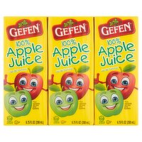 Gefen 100% Apple Juice, 6.75 fl oz, 3 count