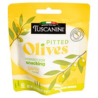 Tuscanini Garlic Flavored Pitted Olives, 1 oz