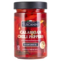 Tuscanini Calabrian Chili Peppers in Sunflower Oil, 9.2 oz