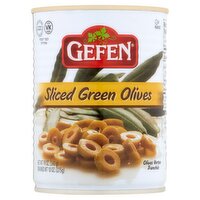 Gefen Sliced Green Olives, 19 oz