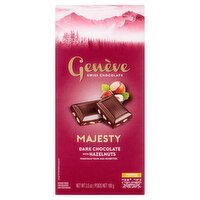 Genève Majesty Swiss Dark Chocolate with Hazelnuts, 3.5 oz