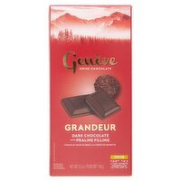 Genève Grandeur Swiss Dark Chocolate with Praline Filling, 3.5 oz