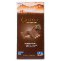 Genève Verve Swiss Milk Chocolate with Coffee Filling, 3.5 oz