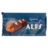 Genève Alps Milk Chocolate Coated Wafer Filled with Chocolate Crème Bars, 8 count, 7.05 oz