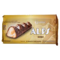 Genève Alps White Milk Chocolate Coated Wafer Filled with Chocolate Crème Bars, 8 count, 7.05 oz