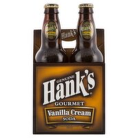 Hank's Genuine Gourmet Vanilla Cream Soda, 4 count, 12 fl oz