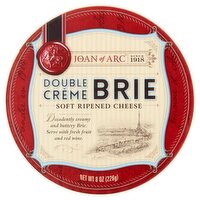 Joan of Arc Double Crème Brie Soft Ripened Cheese, 8 oz, 8 Ounce