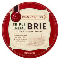 Joan of Arc Triple Crème Brie Soft Ripened Cheese, 8 oz, 8 Ounce