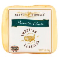 Great Midwest Muenster Cheese, 8 oz, 8 Ounce