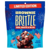 Brownie Brittle Red, White & Blue Thin & Crispy Brownie Snack Limited Edition, 4 oz