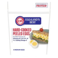 Eggland's Best Hard Cooked Eggs, Medium White, 6 count, 9.3 Ounce