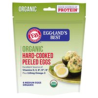 Eggland's Best Organic Medium Hard-Cooked Peeled Eggs, 6 count