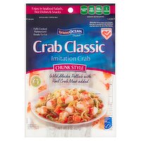 Trans Ocean Chunk Style Classic Imitation Crab, 8 oz