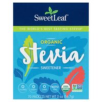 SweetLeaf Organic Stevia Sweetener, 70 count, 2 oz