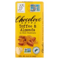 Chocolove Toffee & Almonds in Milk Chocolate, 3.2 oz