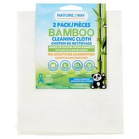 Naturezway Bamboo Cleaning Cloth, 2 count, 1 Each