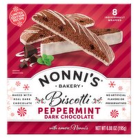Nonni's Bakery Dark Chocolate Peppermint Biscotti Limited Edition Recipe, 8 count, 6.88 oz