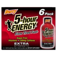 5-hour Energy Berry Extra Strength Dietary Supplement, 1.93 fl oz, 6 count