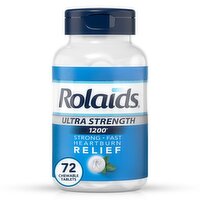 Rolaids Ultra Strength Antacid, 72 Chewable Tablets, Mint, Ultra Strength Heartburn Relief