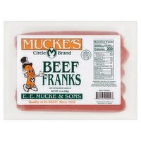 Mucke's Beef Franks, 14 oz