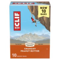 Clif Bar Crunchy Peanut Butter Energy Bars, 2.40 oz, 10 count