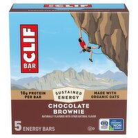 Clif Bar Chocolate Brownie Energy Bars, 2.4 oz, 5 count