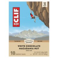 Clif Bar White Chocolate Macadamia Nut Energy Bars, 2.40 oz, 10 count