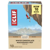 Clif Bar White Chocolate Macadamia Nut Energy Bars, 2.40 oz, 10 count