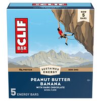 Clif Bar Peanut Butter Banana with Dark Chocolate Energy Bars, 2.40 oz, 5 count