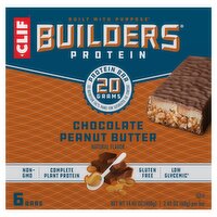 Clif Builders Chocolate Peanut Butter Protein Bars, 2.40 oz, 6 count