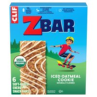 Clif Kid ZBar Iced Oatmeal Cookie Soft-Baked Energy Snack Bars, 1.27 oz, 6 count