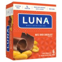 Luna Nutz Over Chocolate Whole Nutrition Bar, 1.69 oz, 6 count