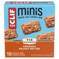 Clif Bar Crunchy Peanut Butter Minis Snack-Size Energy Bars, 0.99 oz, 10 count