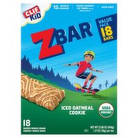 Clif ZBar Iced Oatmeal Cookie Soft-Baked Energy Snack Bars Value Pack, 1.27 oz, 18 count