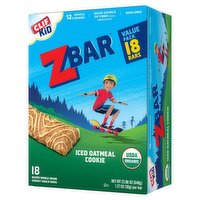 Clif Kid ZBar Iced Oatmeal Cookie Baked Whole Grain Energy Snack Bars Value Pack, 1.27 oz, 18 count