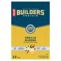 Clif Builders Vanilla Almond Protein Bars, 2.40 oz, 12 count