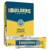 Clif Builders Vanilla Almond Protein Bars, 2.40 oz, 12 count