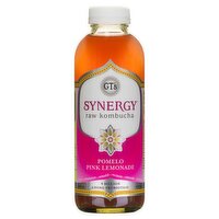 GT's Synergy Pomelo Pink Lemonade Raw Kombucha, 16 fl oz