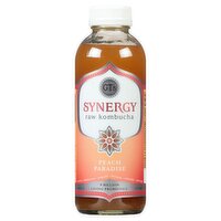 SYNERGY Peach Paradise Kombucha, Organic, 16oz, 16 Fluid ounce