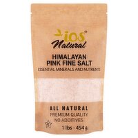 IOS Natural Himalayan Pink Fine Salt, 1 lbs